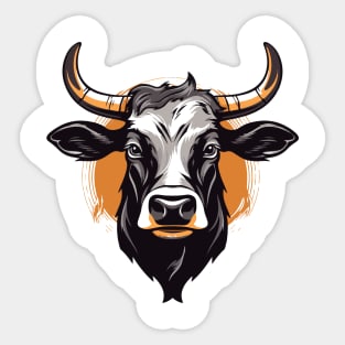 Cow head illustration Sticker